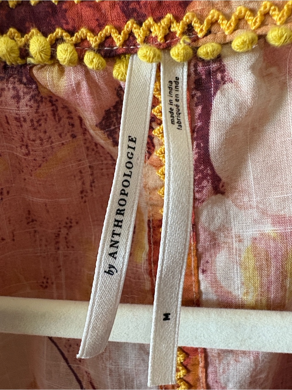 Anthropologie Tassel Stitched Blouse - Picture 6 of 7